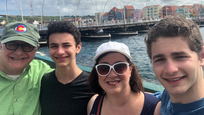 The Elkins family: Ben, Jared, Ivy and Adam, on vacation in Curacao in Dec. 2018