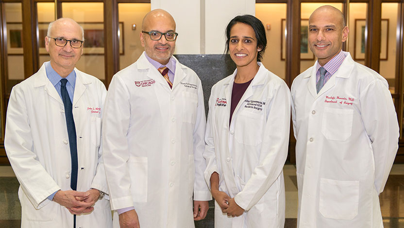 Bariatric surgery team: John C. Alverdy, MD, Vivek N. Prachand, MD, Yalini Vigneswaran, MD, MS, Mustafa Hussain, MD