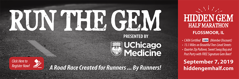 Register for half marathon in September in Flossmoor, IL
