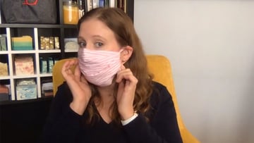 Emily Landon wearing mask
