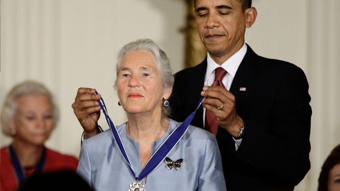 Janet Rowley, MD, receives the Presidential Medal of Freedom from President Barack Obama