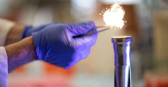 lighting a bunson burner