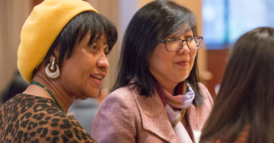Karen Kim, MD, at community meeting