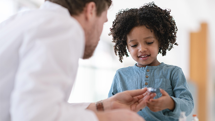 Image of young pediatric diabetes patient