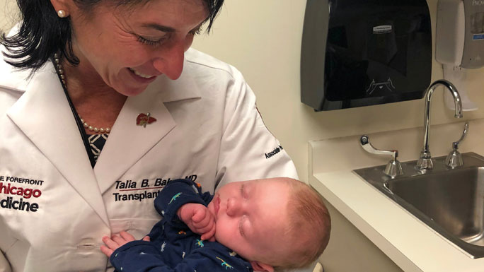 Talia Baker, MD, and Baker Leon, son of Nicole and Larry Leon