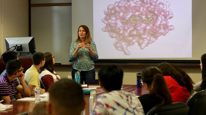 Erin Adams teaches a class