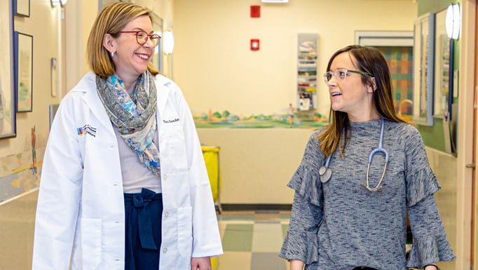 Tara Henderson, MD, MPH, left, and Jessica Torre, APN