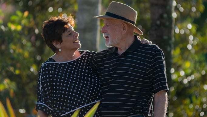 Sharon and Bernie Mark. Bernie is a head and neck cancer patient.