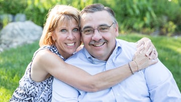 Cindy and Scott McIntyre. Scott is a CAR T-cell therapy patient