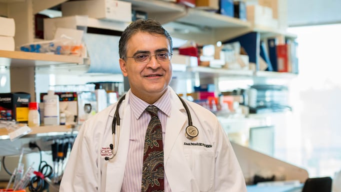Akash Patnaik, MD, PhD, in UChicago laboratory