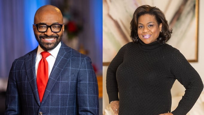 Chris Harris, Sr., Senior Pastor of Bright Star Church Chicago, and CEO and Founder of Bright Star Community Outreach; and Nichole Carter, Chief Program Officer at Bright Star Community Outreach