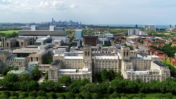 Aerial drone photo of UChicago Medicine