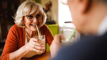 Adults drinking colonoscopy prep solution