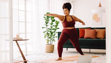 a woman exercising