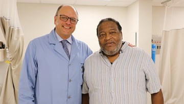Dr. Drink and patient Webb