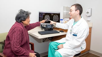 Edna Teodor and neurosurgeon, Peleg Horowitz, MD, PhD