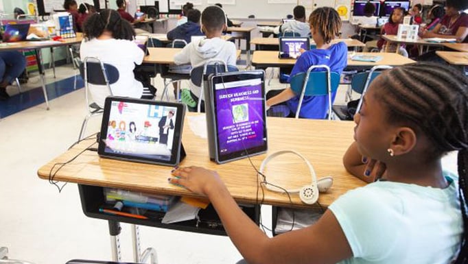 Students in Hip Hop Stroke online learning program
