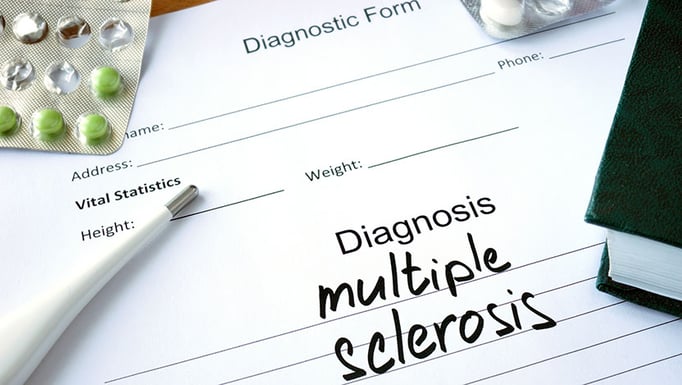 Diagnosis multiple sclerosis and pills.