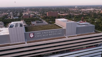 UChicago Medicine aerial photo of Hyde Park campus