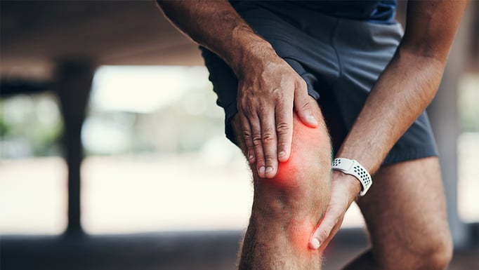 Man with knee pain
