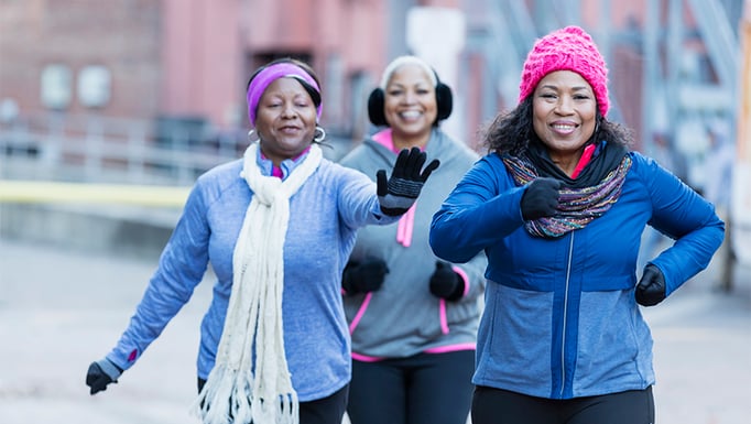middle aged women working out