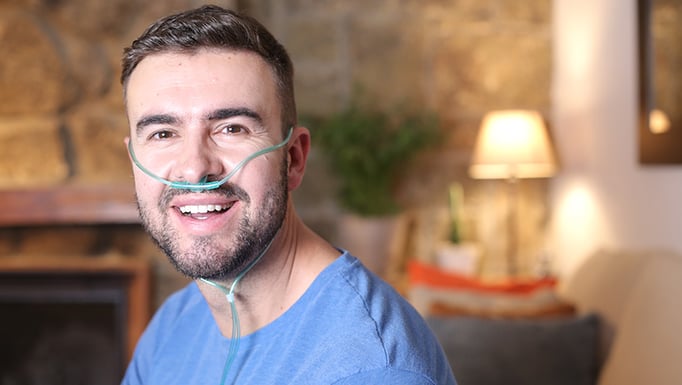 Patient with pulmonary fibrosis