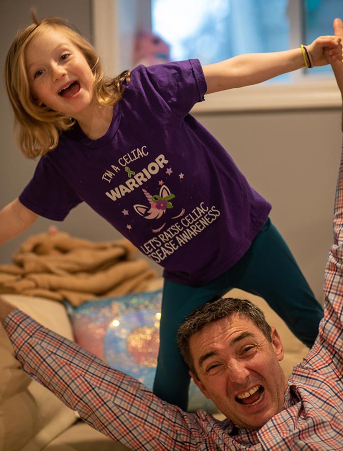 Celiac disease patient Niamh Bourke wearing her favorite t-shirt