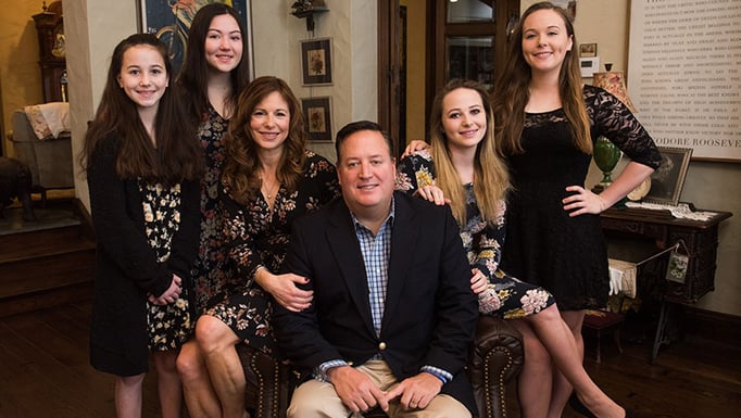 Pediatric lupus patient Maddie Handley and family
