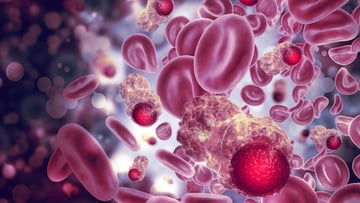 Illustration of cancer cells in the blood