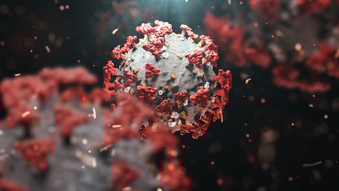 a computer generated illustration of sars-cov-2