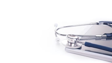 Stethoscope and clipboard