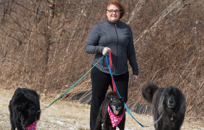 Karen Gamperl after knee surgery