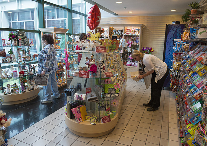 Hospital Store, Gift Shop, Flower Shop and Candy Shop.