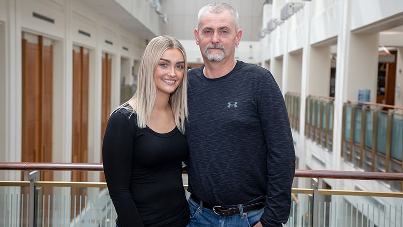 Jessica and her liver donor and father Stanislaw Zubek