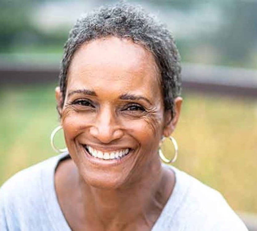 Senior Black woman smiling