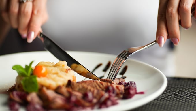 Dining with fork and knife