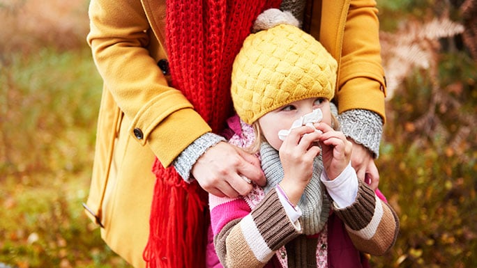 child with fall allergies