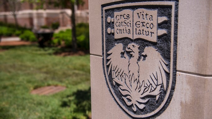 University crest engraved