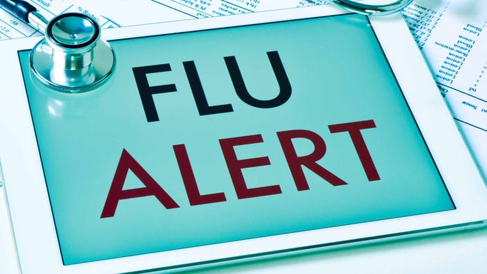 Illustration of Flu Alert sign