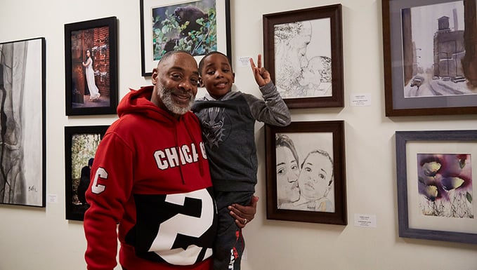 Corey Davis and his son Maddox