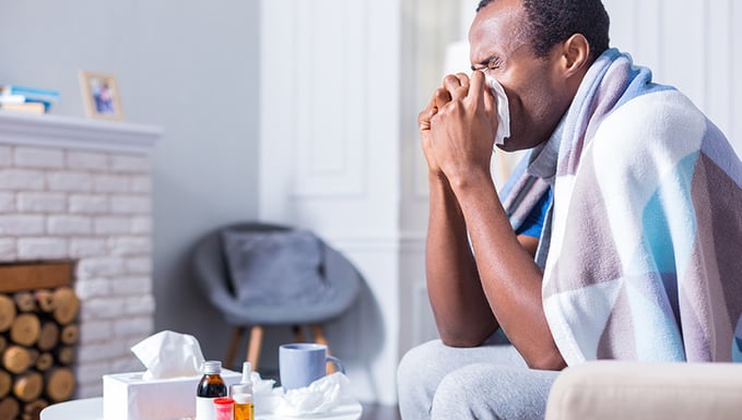 Man with a cold