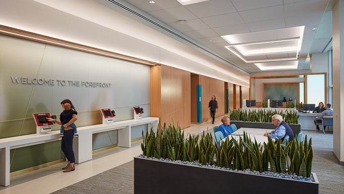 The reception area at UChicago Medicine River East