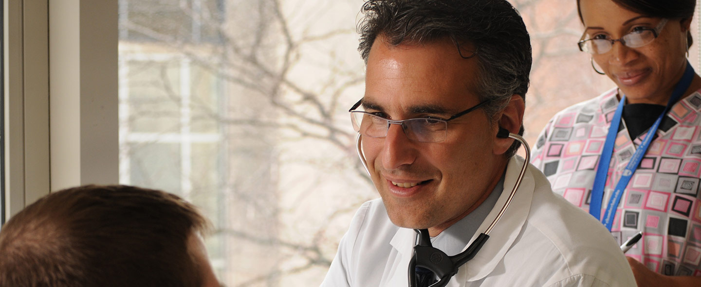 Dr. Russell Cohen with a Crohn's disease Patient