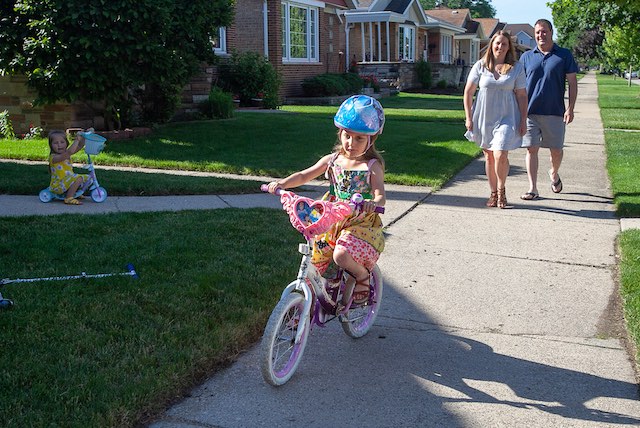 Leia Annerino on her bike