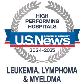 A high-performing hospital for leukemia, lymphoma and myeloma, according to US News and World Report.