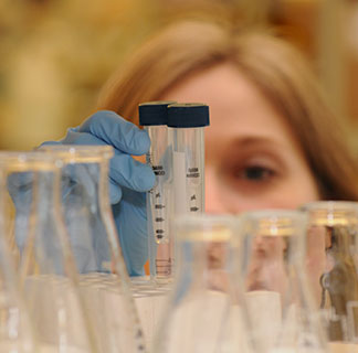 Inflammatory bowel disease researcher in the lab