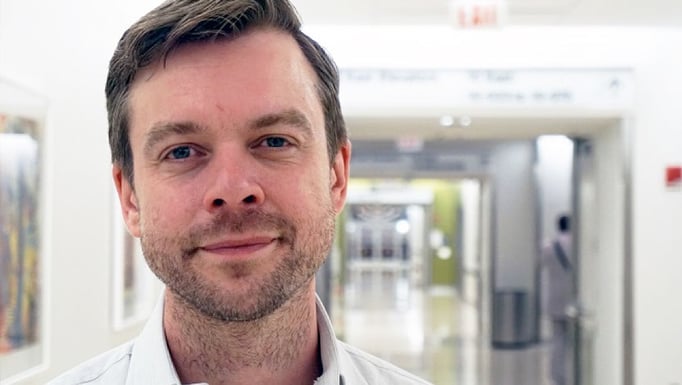 Close-up of microbiome researcher Jack Gilbert, PhD