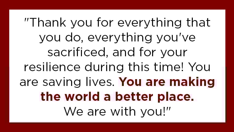 Send A Message To Our Frontline Healthcare Workers Uchicago Medicine