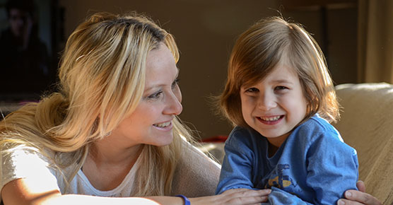 Pediatric patient Drew Mastrino and his mom, Kristina Mastrino of Naperville, Il, on January 16, 2013. Drew is treated at Comer Children