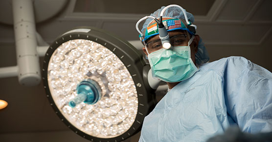 A doctor with a protective mask